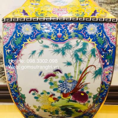 BÌNH TỨ GIÁC HỌA TIẾT TỨ QUÝ